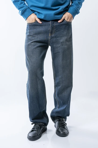 شلوار جین نیم بگ مردانه