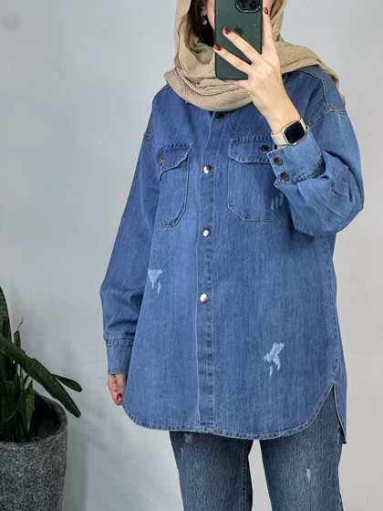 کت جین بلند آذر