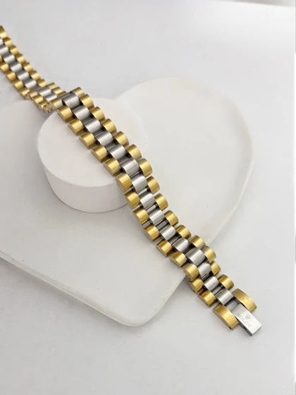 دستبند رولکس مردانه کیفیت مستر پهن 801 کد 801