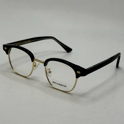 فریم عینک طبی بلوکات کلاب مستر برند جنتل مانستر دسته سیم کره ای طلایی مشکی