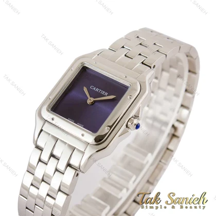 ساعت کارتیر پنتر زنانه سیلور صفحه سرمه ای مدیوم Cartier-4368-L