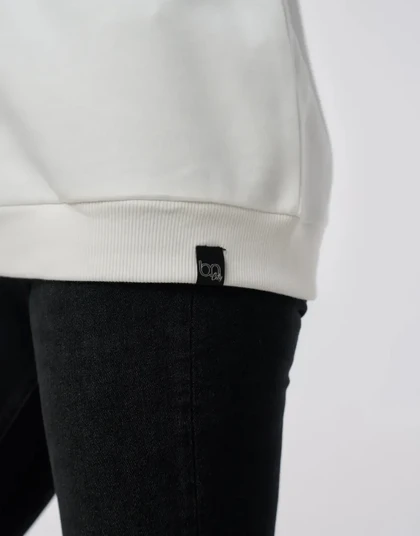 اوور سایز نیم زیپ چاپ دار