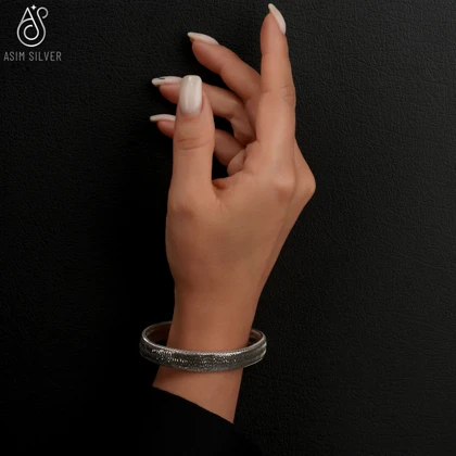 دستبند نقره النگویی ایتالیایی