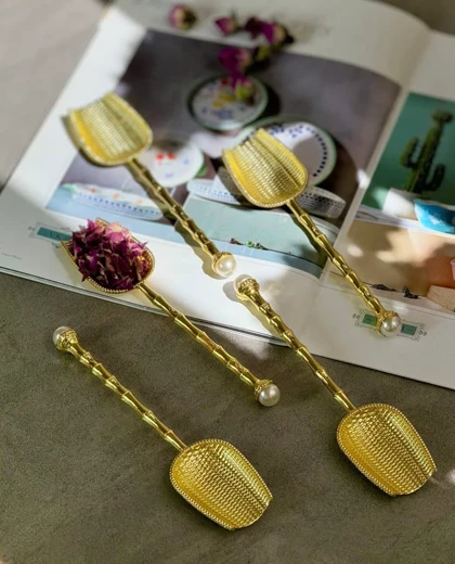 پیمانه قهوه و چای مرواریدی در دو رنگ