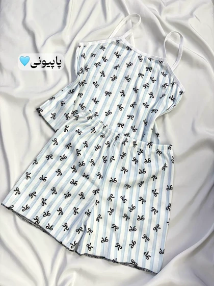 ست کراپ و شورتک کبریتی 3 طرح مختلف کد 365