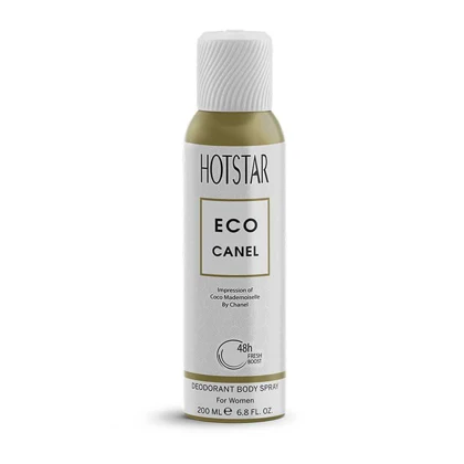 اسپری بدن زنانه هات استار اکوکنل Eco Canel حجم 200 میلی لیتر