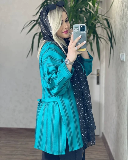 مانتو تونیک راه راه کد 50150