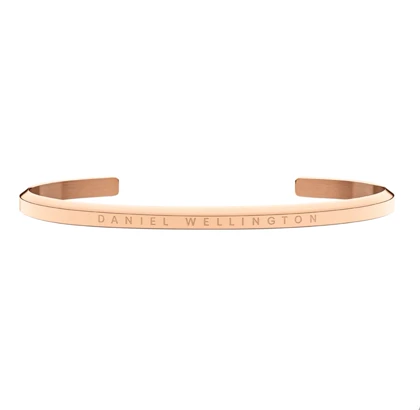 ست ساعت دنیل ولینگتون حصیری زنانه رزگلد صفحه مشکی با دستبند Daniel Wellington Rosegold