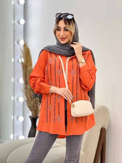 شومیزی جلو پولک دوزی