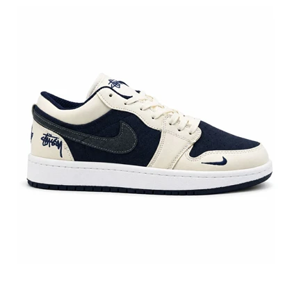 کفش و کتانی مردانه مدل نایک ترویس NIKE TRAVIS رنگ کرم سرمه ای کد 30957