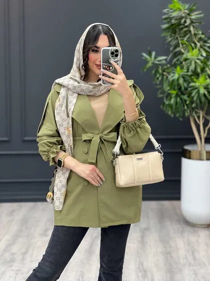 مانتو آستین کش ژیله دار