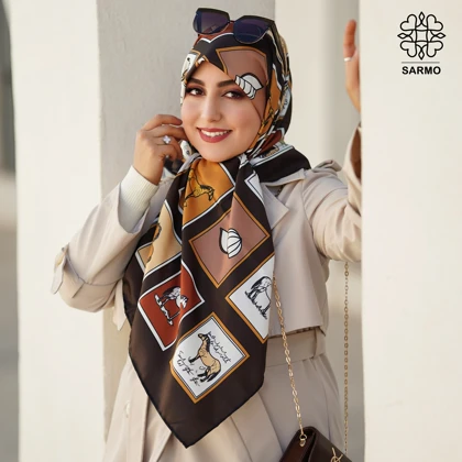 روسری ابریشم توییل هورس