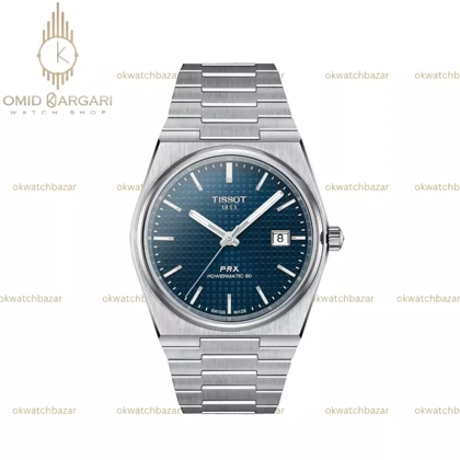 ساعت مچی تیسو پیاریکس صفحه سرمه ای طرحدار Tissot PRX