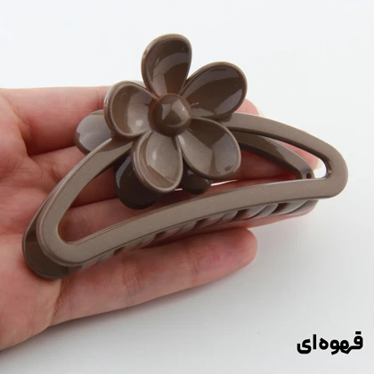 کلیپس دخترانه مدل بیضی گل‌دار سایه روشن