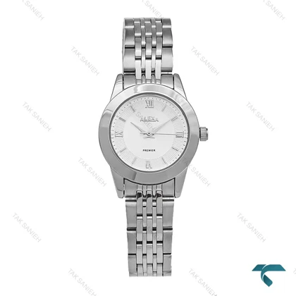 ساعت الکسا A0099 زنانه سیلور صفحه سفید Alexa-5884-L