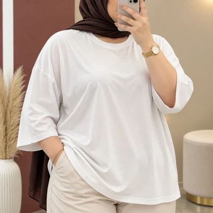 تیشرت ساده اورسایز آرام کد 6005