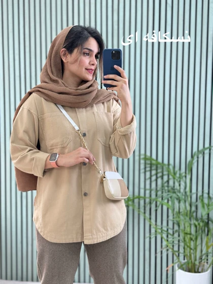 مانتو جین رنگی نیلای