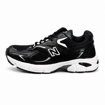 کفش کتانی مردانه وبزرگ پا مدل نیوبالانس 725 مشکی سفید New Balance