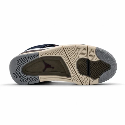 کفش و کتانی مردانه ساق‌دار مدل جردن NIKE AIR JORDAN 4 رنگ سرمه ای کرم کد 2147