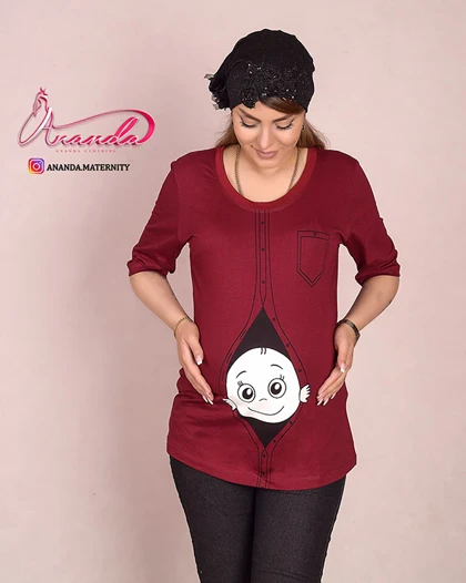 تیشرت بارداری طرح نی نی
