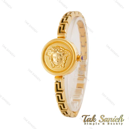 ساعت ورساچه زنانه طلایی صفحه سبز مخفی Versace-5336-L