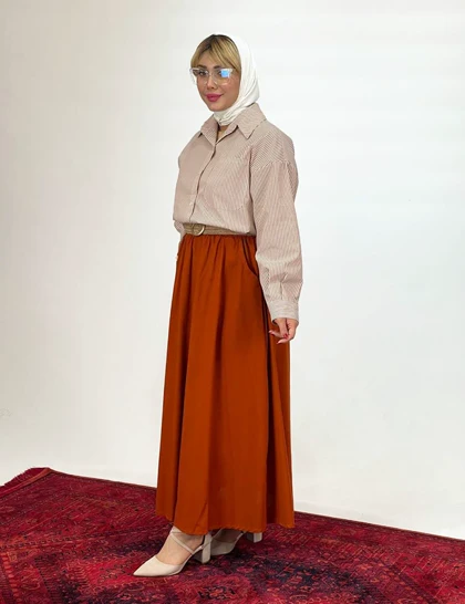 دامن جیب‌دار ناز کد : 701013