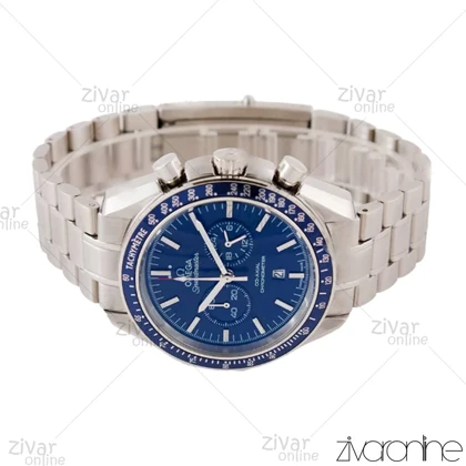 ساعت امگا اسپیدمستر مردانه سه موتوره سیلور صفحه آبی 103793