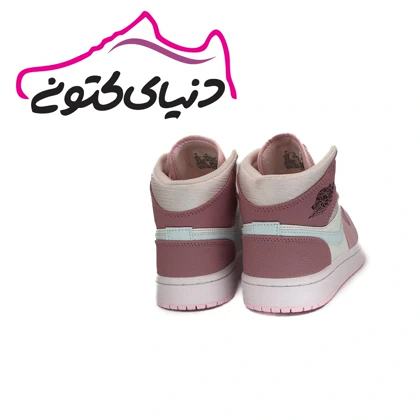کتانی جردن 1 ساق‌دار صورتی اورجینال