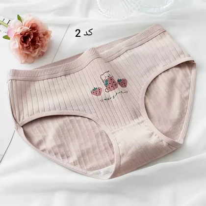 شورت تک زنانه نخ پنبه وارداتی طرح فانتزی توت فرنگی برند kido