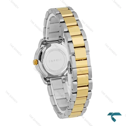 ساعت اسپریت زنانه دورنگ طلایی صفحه یاقوت کبود Esprit-8214-L