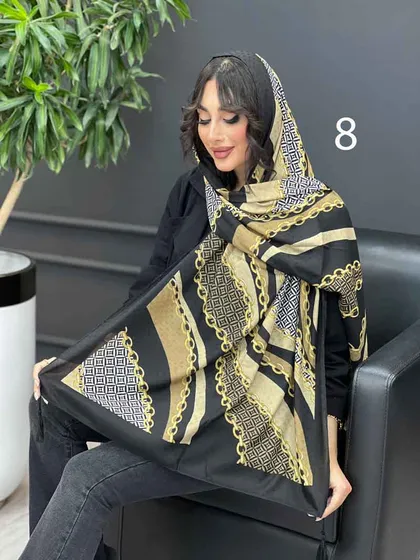 شال نخی طرح دار