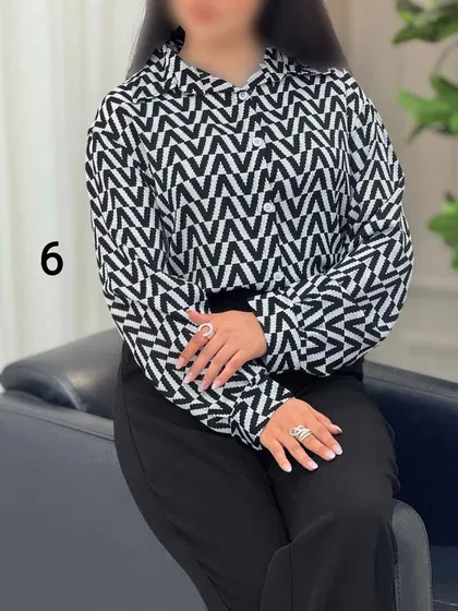 شومیز طرح دار آیسان