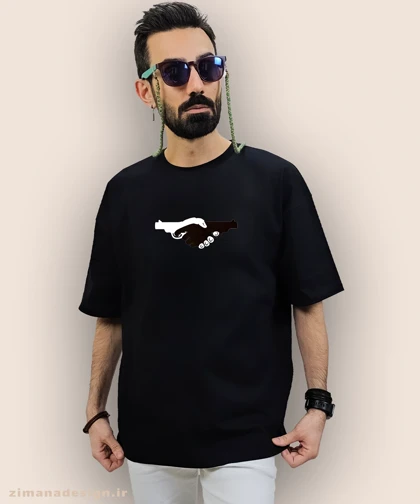 تیشرت لش مردانه و زنانه طرح دست به تفنگ کد 949