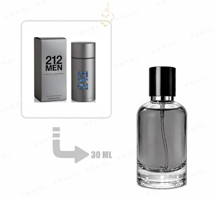 عطر ادکلن 212 مردانه سیلور 30 میل اشدی ASHDI Extra Parfum Carolina Herrera 212 Men NYC Inspired 30ml
