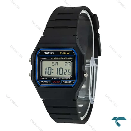 ساعت کاسیو F-91W-1DG نوستالژی مشکی آبی Casio-7652-U
