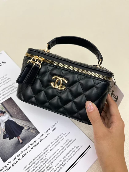 کیف زنانه باکسی دوختی آینه دار شنل CHANEL کد 1670