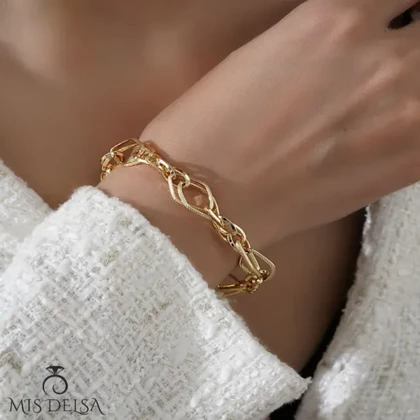 دستبند طرح طلا شین مدل رومیسا