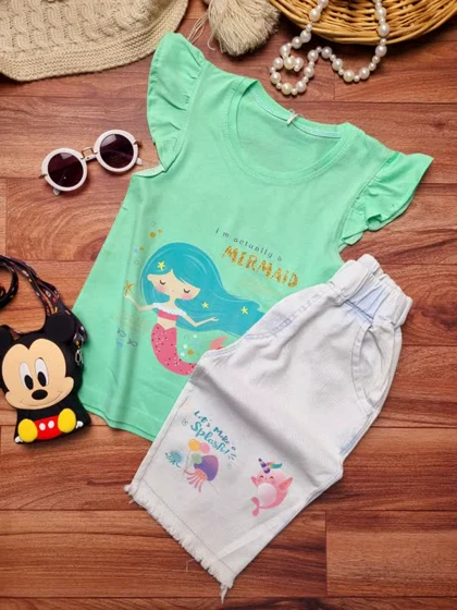 ست دخترانه طرح پری دریایی