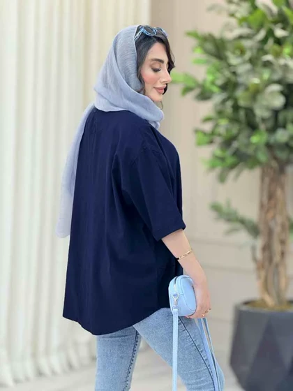 مانتو پانچ برش‌دار جیب نما