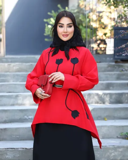 مانتو دامن یلدایی کد 2434