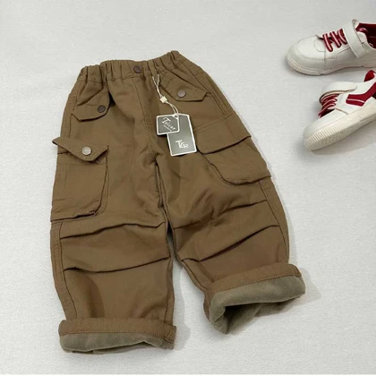 شلوار بگ کتان لاینردار بچه گانه خارجی