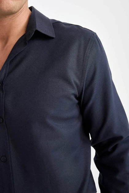 بازگشت به Navy Blue Blue Modern Fit Polo Yaka Texture پیراهن آستین بلند E0475AX24AU E0475AX24AU