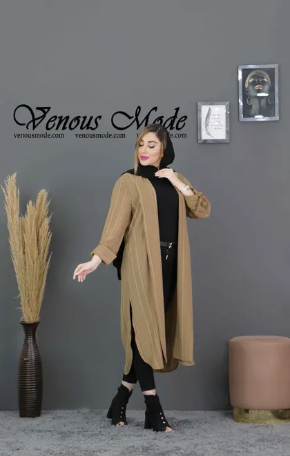 مانتو کراش آستین بنددار