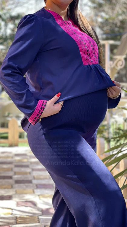 تونیک و شلوار بارداری بنفشه