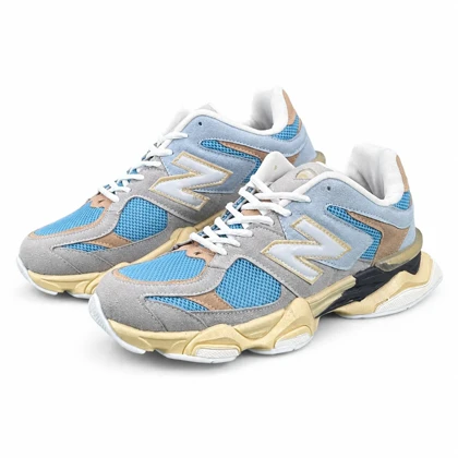 کفش کتانی بزرگ پا مدل نیوبالانس 9060 آبی طوسی کرم New Balance 9060