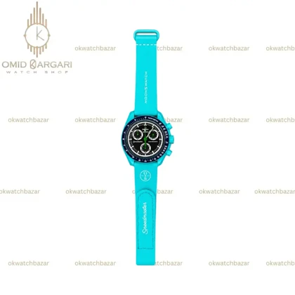 ساعت مچی امگا سواچ بند رابر تیفانی ماموریت به زمین Omega x Swatch Mision to the earth Rubber