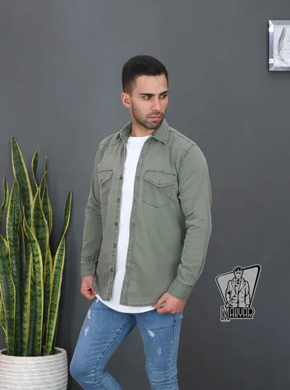 پیراهن مردانه کتان BERSHKA