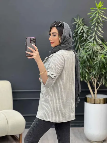 مانتو آستین پاگن نسترن