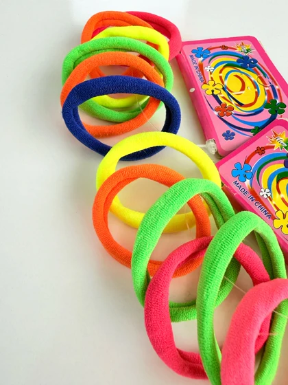 کش مو رنگی ساده بسته 6 عددی