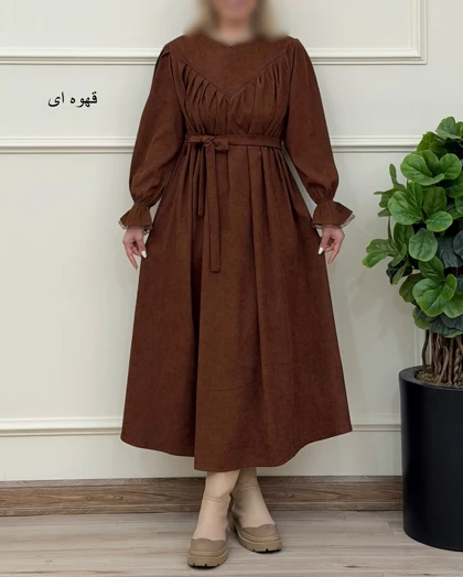 مانتو عبایی کبریتی پاییزه مدل گلرخ